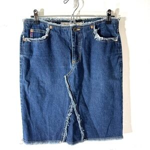 Guess Vintage 90’s Y2K Frayed Seam Denim Skirt